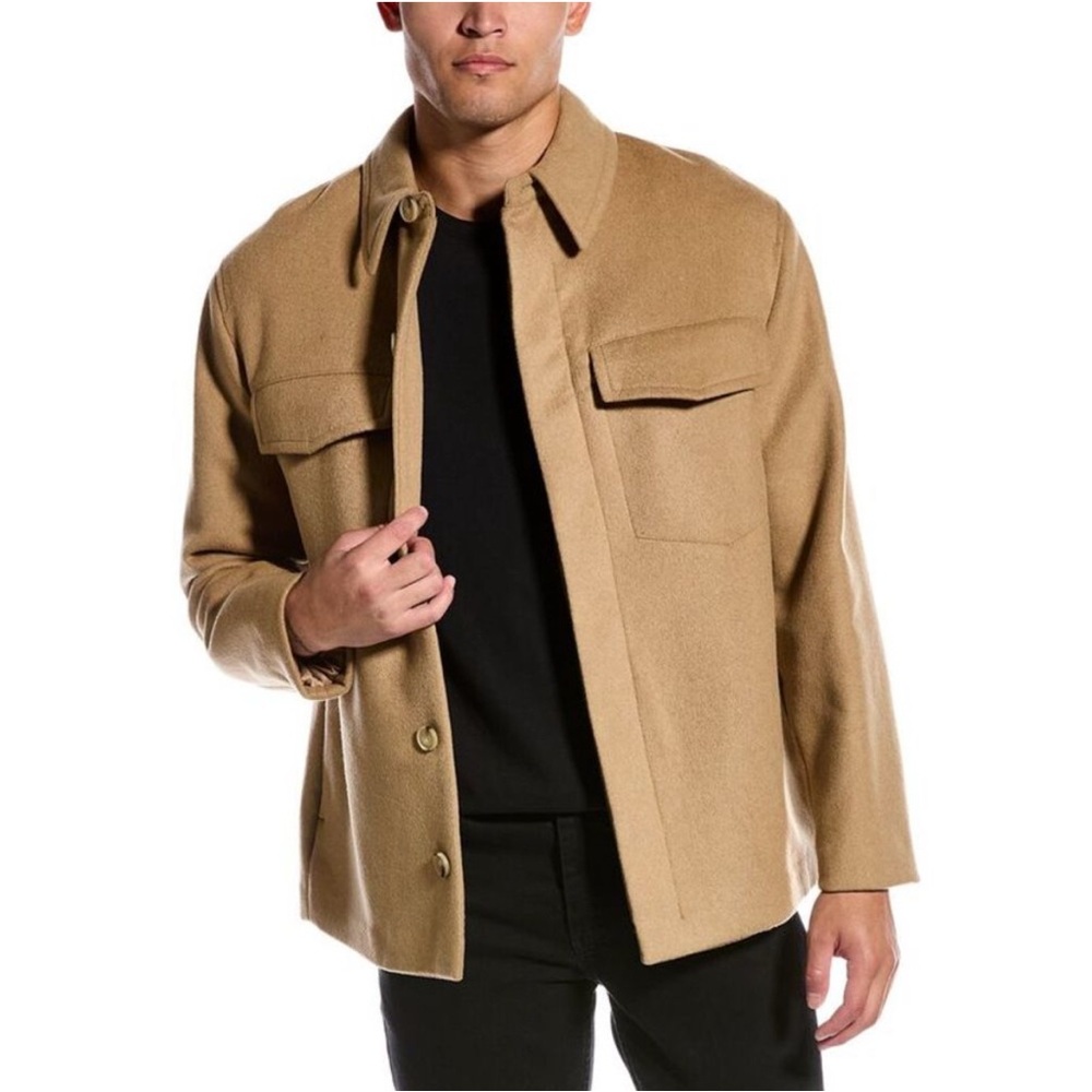 Vince Splittable‎ Drape Wool-Blend Shirt Jacket